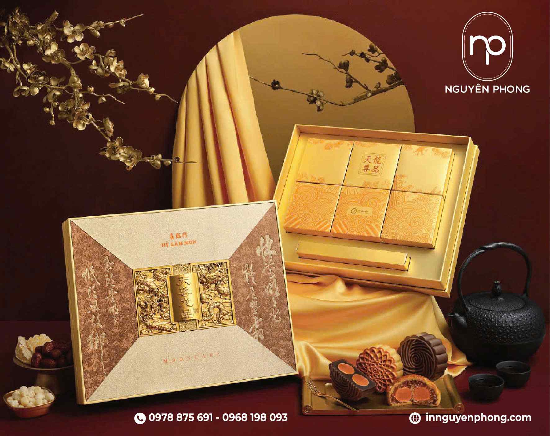 Mẫu hộp bánh trung thu thiết kế sắc sảo 